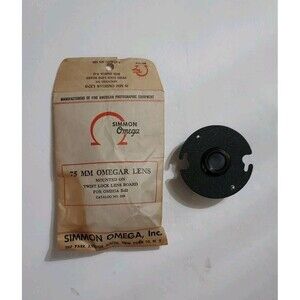 Simmon Omega 75mm Omegar Lens Mounted on Twist Lock Board for Omega B-22